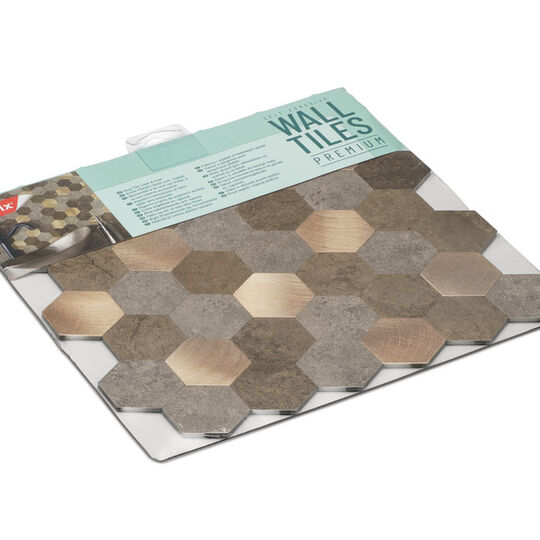 selbstklebende Wandfliese Premium Metal & Stone Hexagon image number null